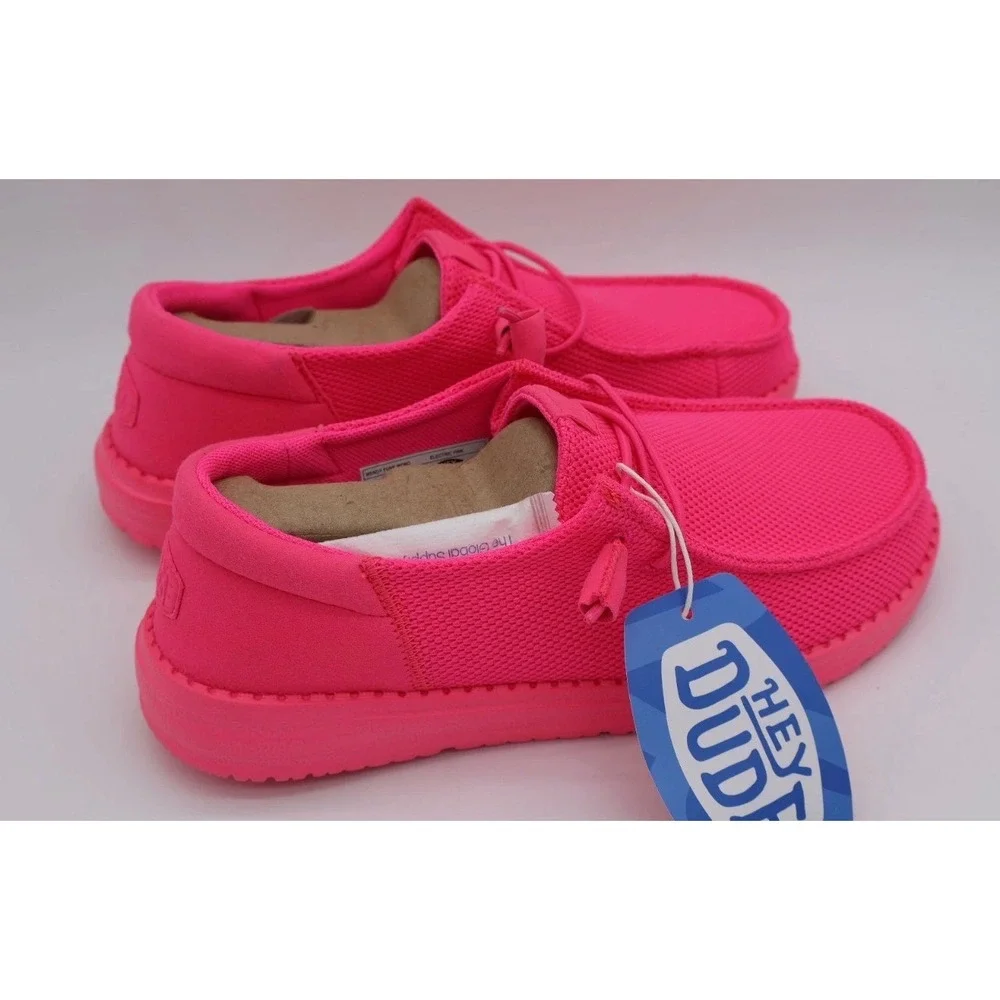 Hey Dude Wendy Funk Mono Women Size 9 Electric Pink New Wide Lightweight Comfort - Picture 4 of 8